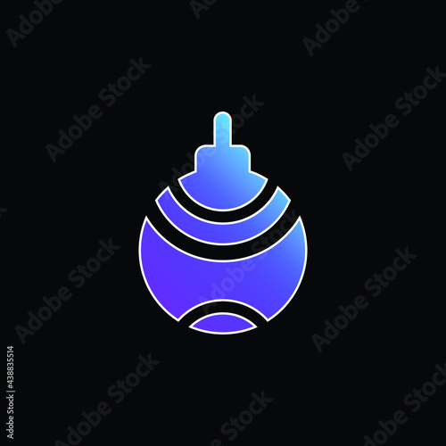 Bauble blue gradient vector icon