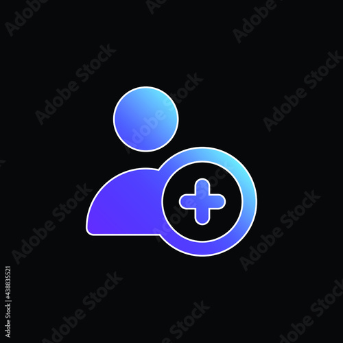 Add User blue gradient vector icon