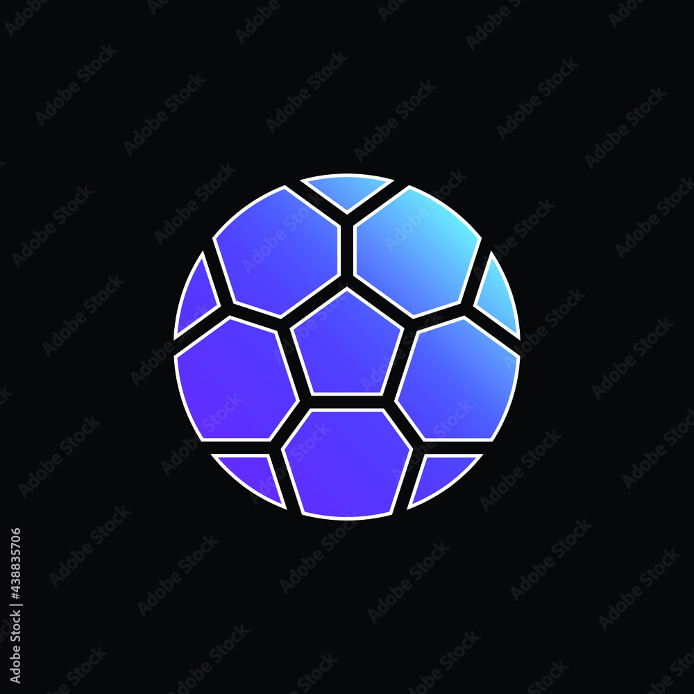 Fototapeta premium Ball blue gradient vector icon