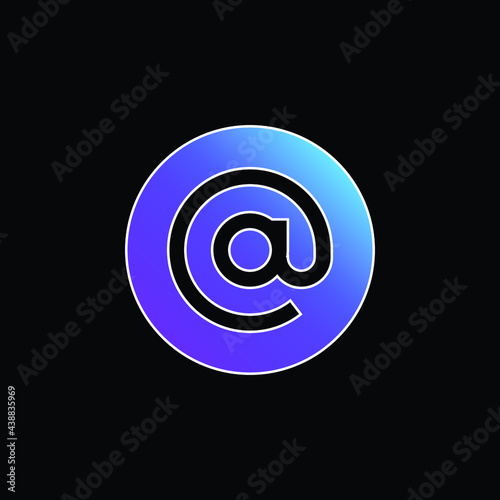 Arroba blue gradient vector icon