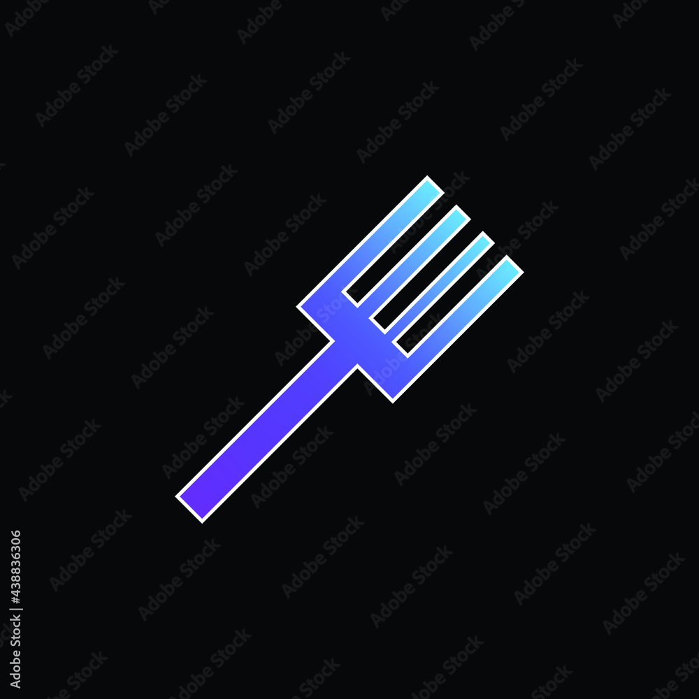 Big Fork blue gradient vector icon Big Fork blue gradient vector icon