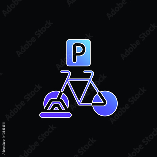 Bicycle Parking blue gradient vector icon