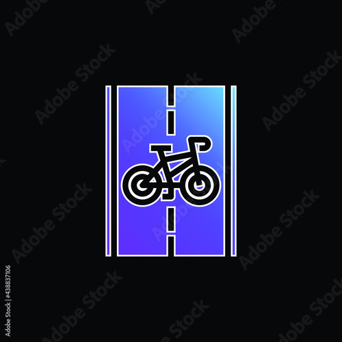Bike Path blue gradient vector icon