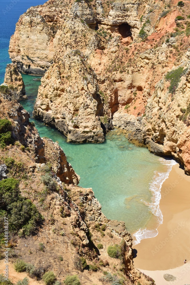 Cliffs and isolated beaches at Ponta da Piedade, Lagos, Algarve, Portugal Cliffs and isolated beaches at Ponta da Piedade, Lagos, Algarve, Portugal