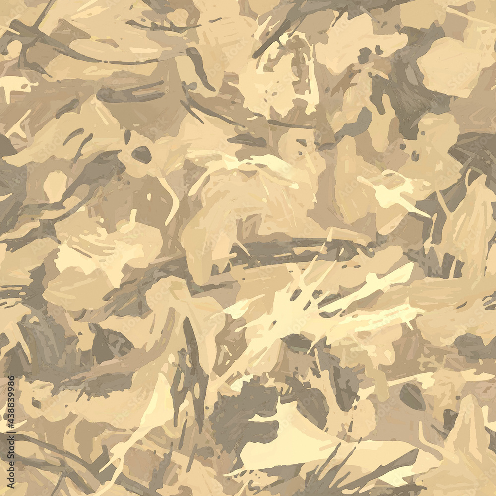 Grunge camouflage pattern, brown color. Urban fashion clothing style masking camo print. Pastel colors seamless texture. Design element. Raster copy illustration Grunge camouflage pattern, brown color. Urban fashion clothing style masking camo print. Pastel colors seamless texture. Design element. Raster copy illustration
