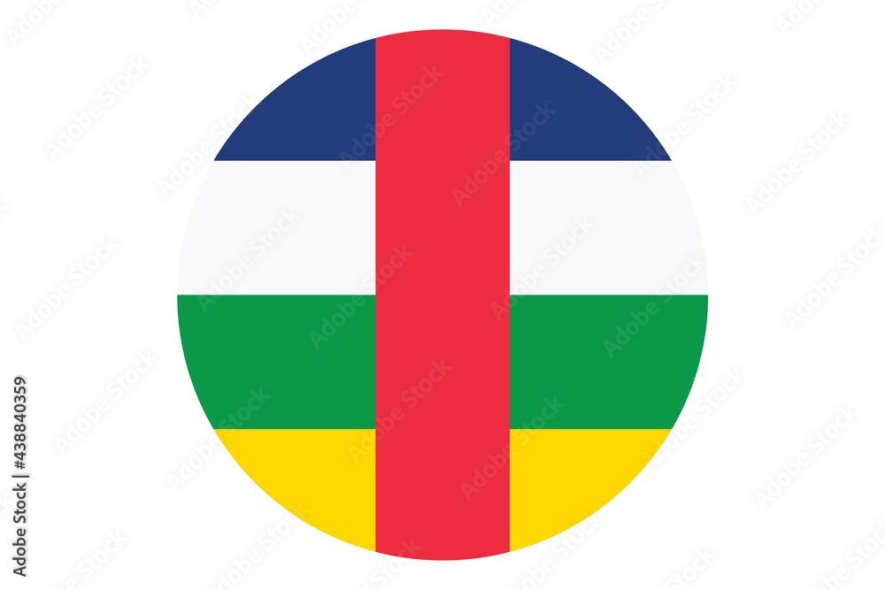 Circle flag vector of Central African on white background.