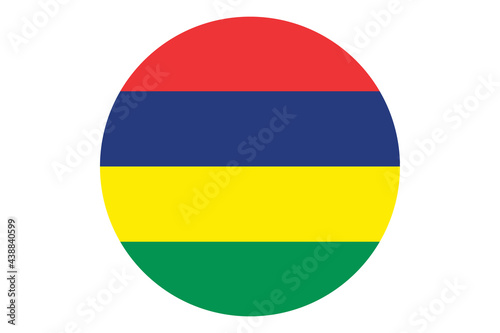 Free Download Circle flag vector of Mauritius on white background. - GFXLoad