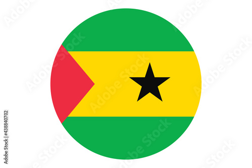 Free Download Circle flag vector of Sao Tome and Principe on white background. - GFXLoad