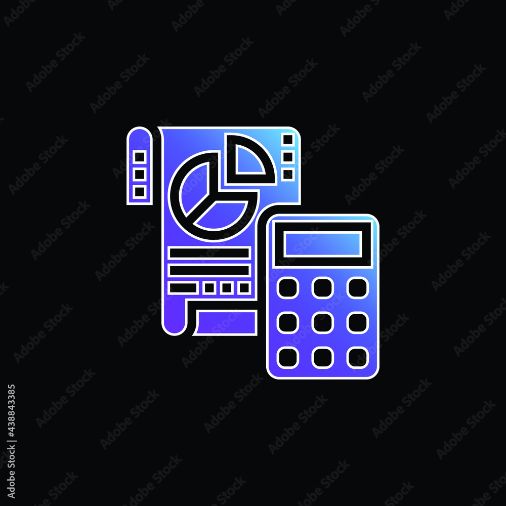 Accounting blue gradient vector icon Accounting blue gradient vector icon