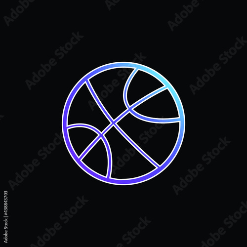 Ball For Sports blue gradient vector icon