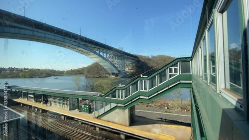 Henry Hudson Bridge and Spuyten Duyvil station as economy reopens photo