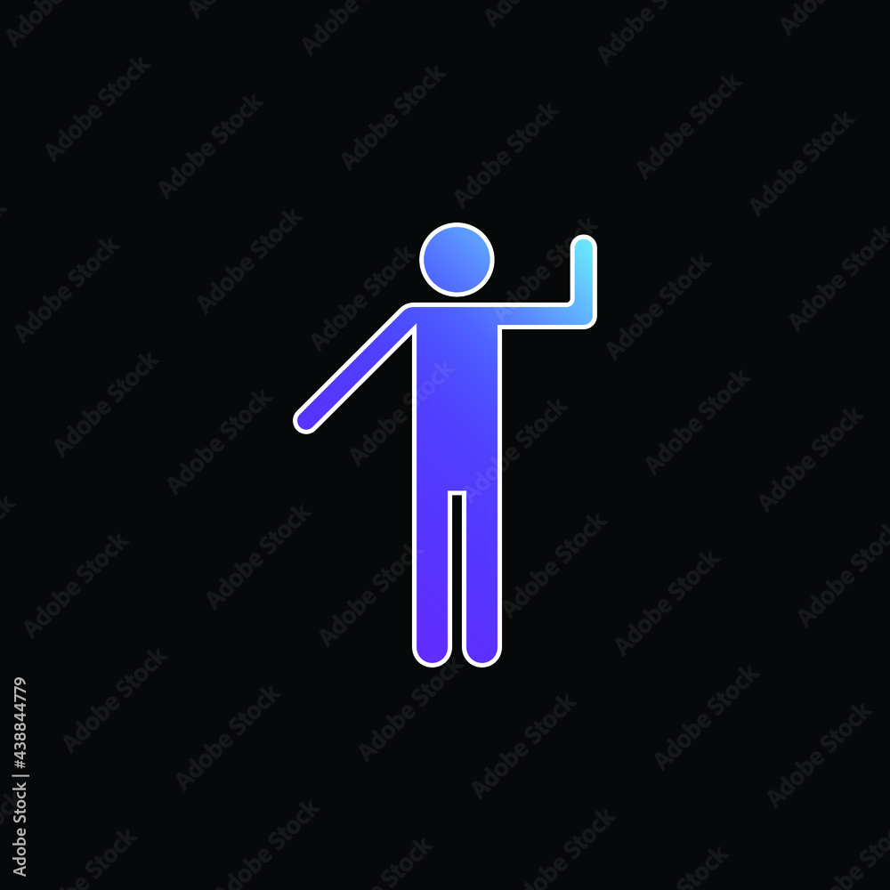 Basic Silhouette blue gradient vector icon Basic Silhouette blue gradient vector icon
