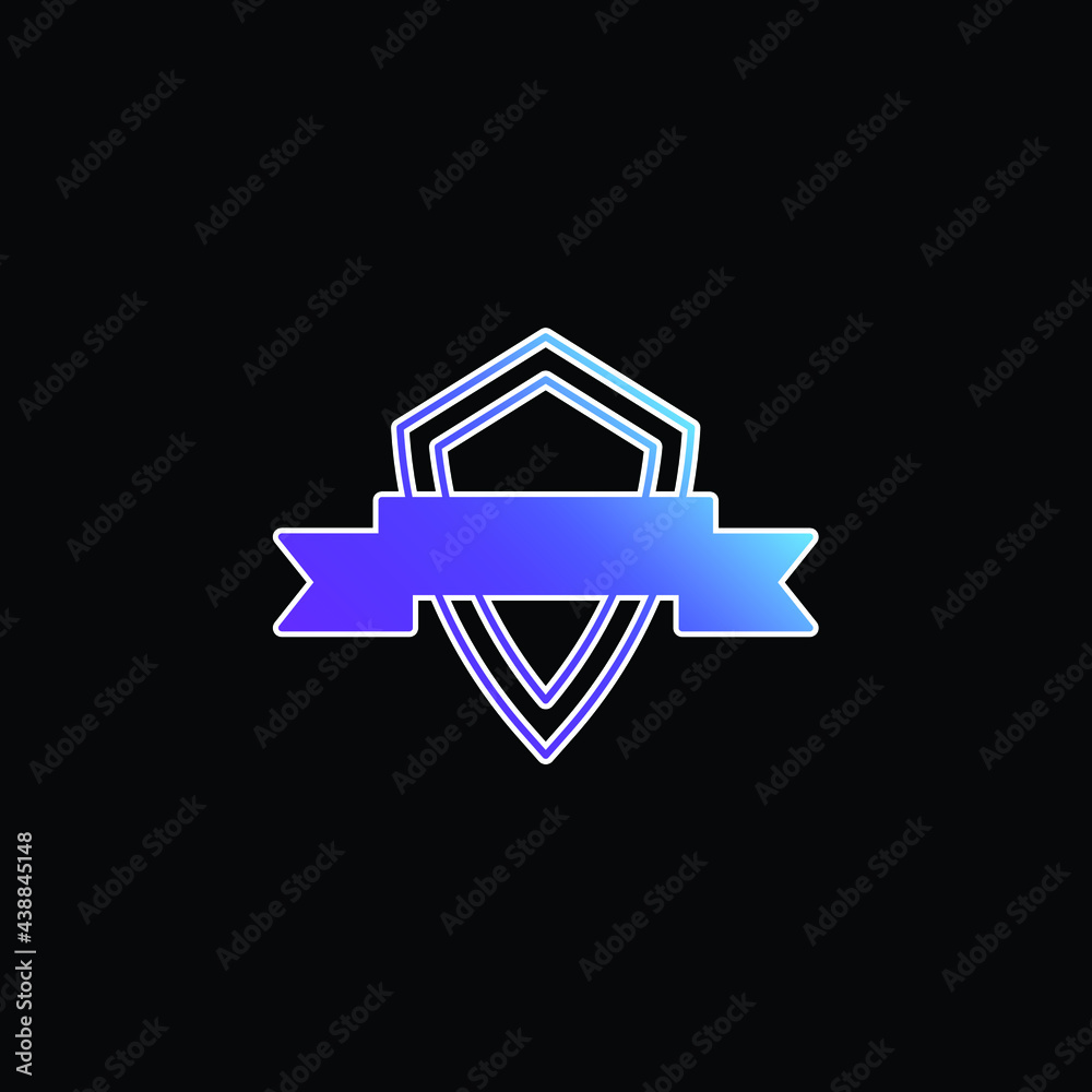 Badge blue gradient vector icon Badge blue gradient vector icon