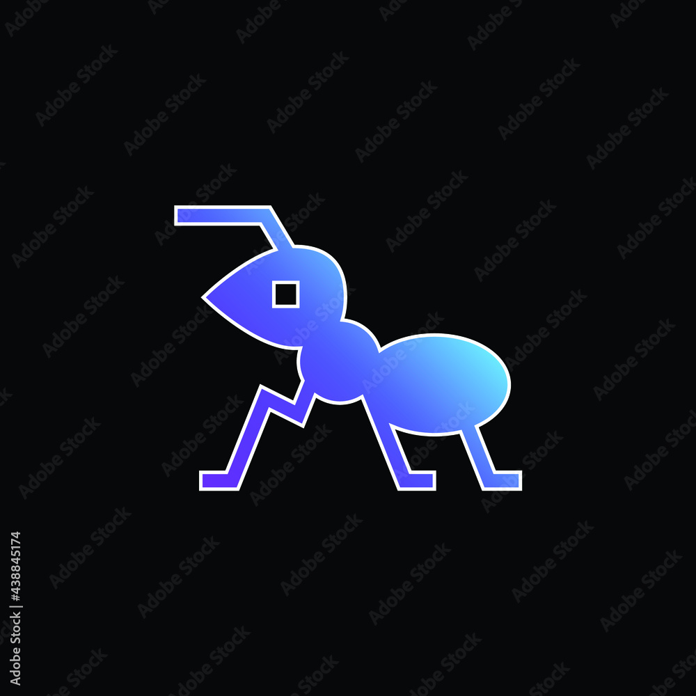 Ant blue gradient vector icon Ant blue gradient vector icon