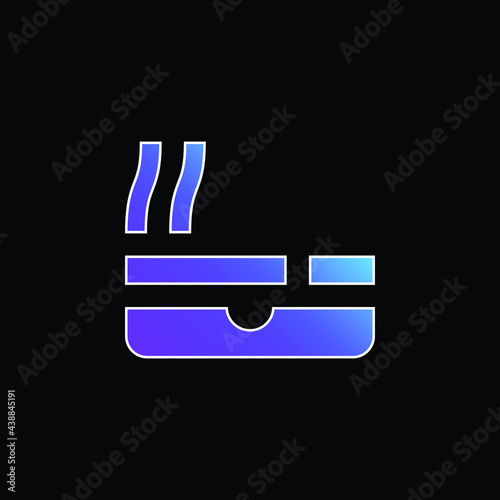 Ashtray blue gradient vector icon
