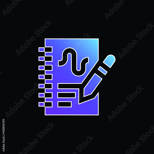 Analytics blue gradient vector icon