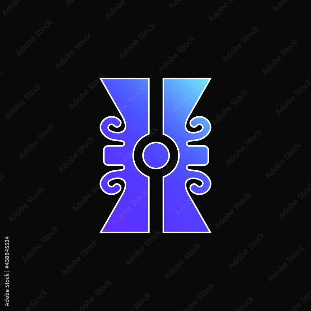 Artisanal Stone Of Mexico blue gradient vector icon Artisanal Stone Of Mexico blue gradient vector icon