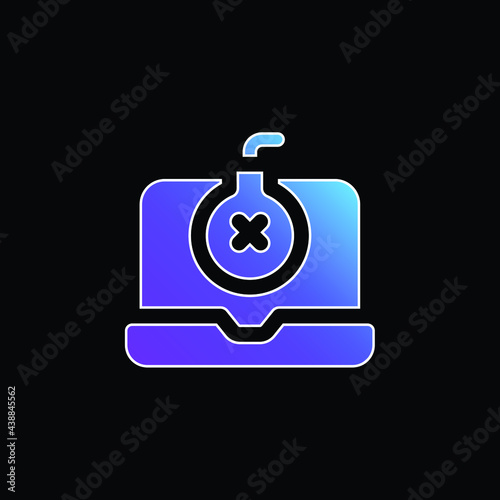 Bomb blue gradient vector icon