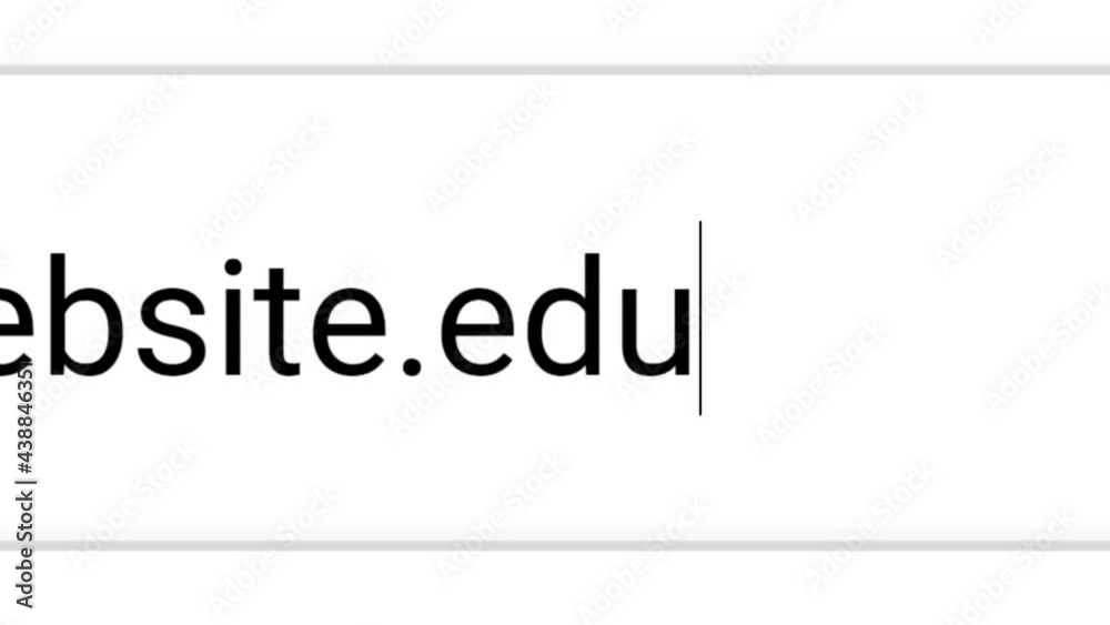 Typing .edu Website Into Address Bar. Searching For Educational Network Web Page. Searching The World Wide Web Internet on a Computer. Search for Education Learning Domain Web Address.