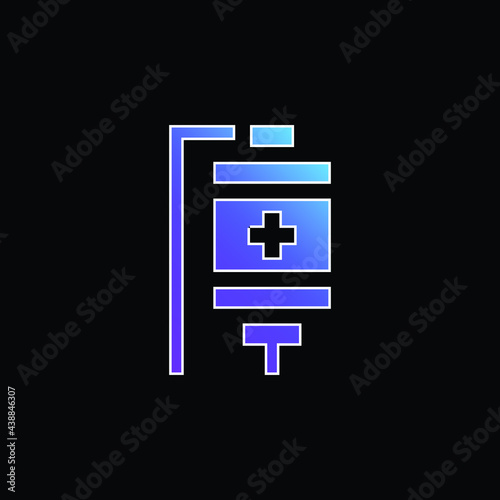 Blood Bag blue gradient vector icon