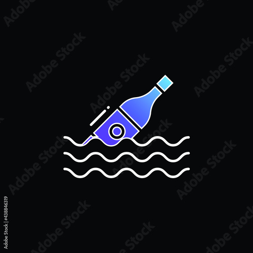 Bottle blue gradient vector icon