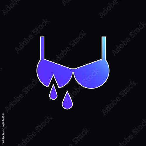 Breastfeeding blue gradient vector icon