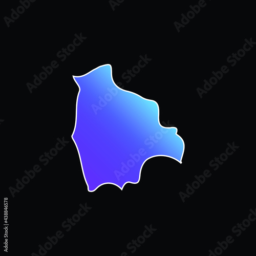 Bolivia blue gradient vector icon