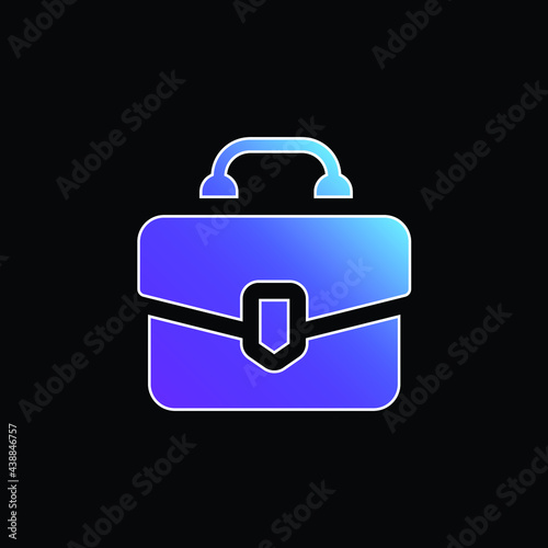 Briefcase blue gradient vector icon