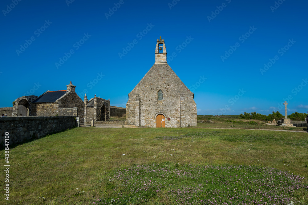 L'Abbaye, le sémaphore et le phare de Saint-Mathieu à Plougonvelin en Bretagne	