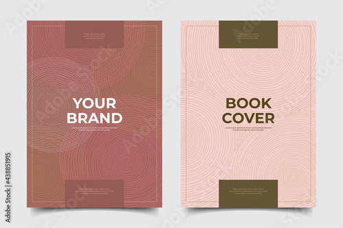 Abstract circle geometric pattern with pink tone backgrond concept template. Memphis vector design elements set for bookcover, corporate report, poster, and flyer