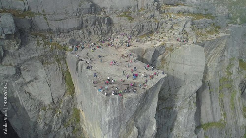 Aerial of Pulpit Rock Norway 12