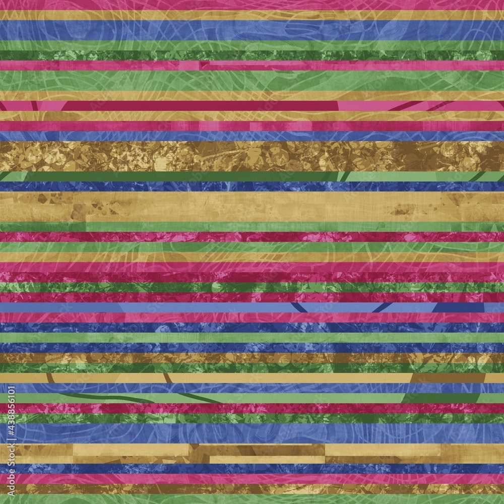 Seamless hip vogue random trendy stripe pattern print. High quality illustration. Detailed patterned strips of color. Luxury fashion or interior design print for surface design. Intricate posh style. Seamless hip vogue random trendy stripe pattern print. High quality illustration. Detailed patterned strips of color. Luxury fashion or interior design print for surface design. Intricate posh style.