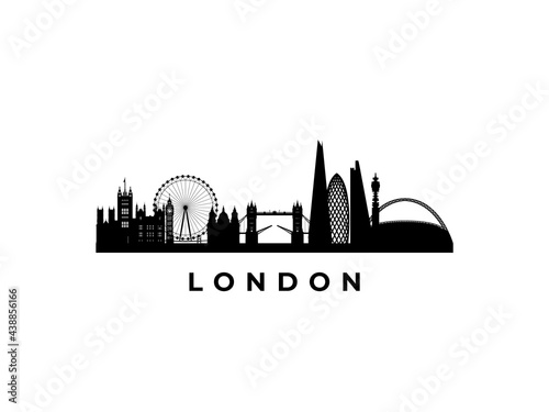 Vector London skyline. Travel London famous landmarks. Business and tourism concept for presentation, banner, web site.