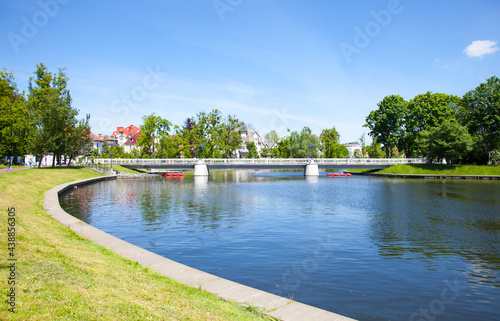 View of the Upper Pond in Kaliningrad, Russia.