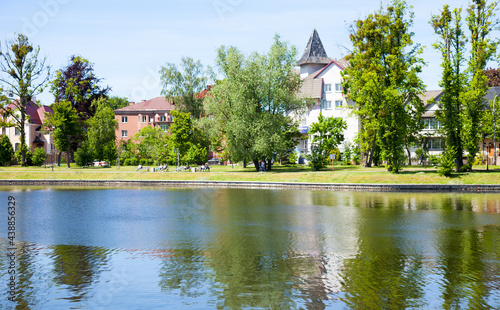 View of the Upper Pond in Kaliningrad, Russia.