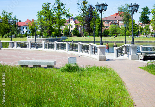 View of the Upper Pond in Kaliningrad, Russia.