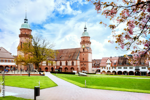 Main square with city church in Freudenstadt, Black Forest, Germany photo