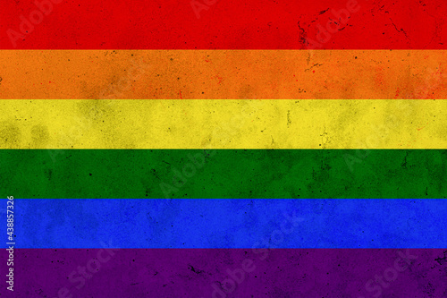 Grunge rainbow flag background. Lgbt concept