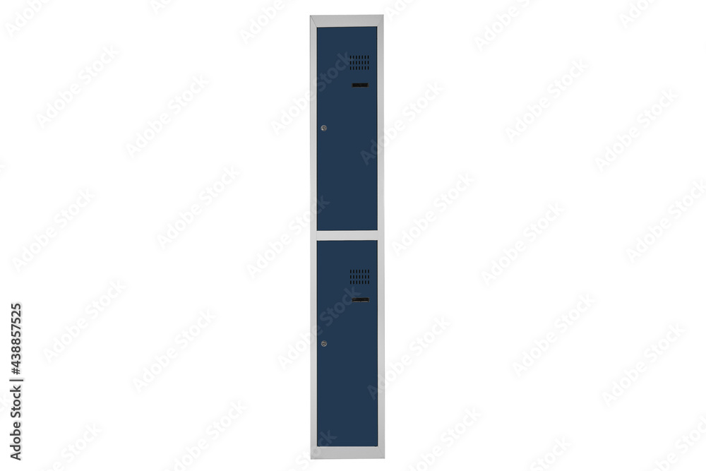 Blue lockers for locker room. Change room metal box