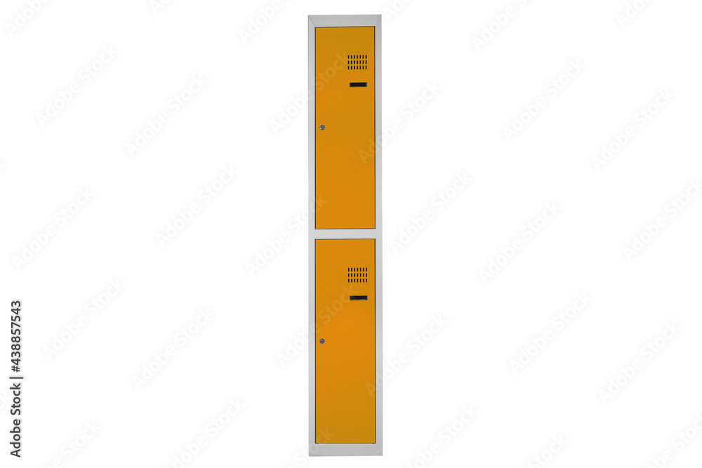 Yellow lockers for locker room. Change room metal box Yellow lockers for locker room. Change room metal box