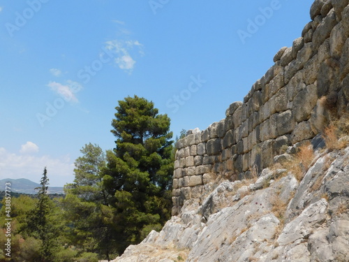 Outer walls of the ancient prehistoric citadel of Mycenae