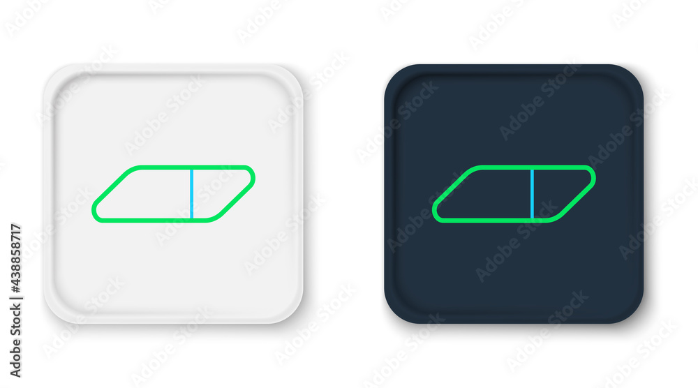 Line Eraser or rubber icon isolated on white background. Colorful outline concept. Vector Line Eraser or rubber icon isolated on white background. Colorful outline concept. Vector