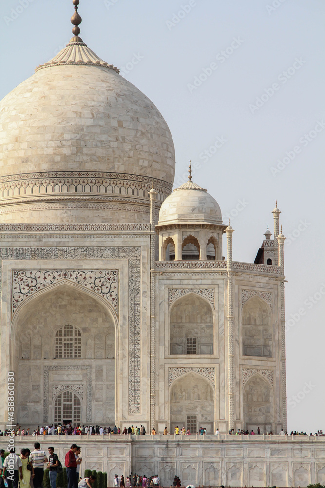 Taj Mahal Palace Agra India Muslim Mosque Template Landmark Architectural Building Famous Heritage Monument