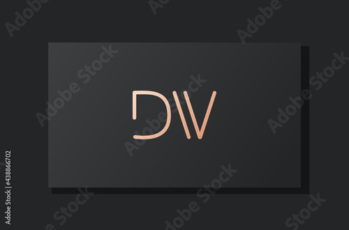 Abstract luxury initial letter DV logo. photo