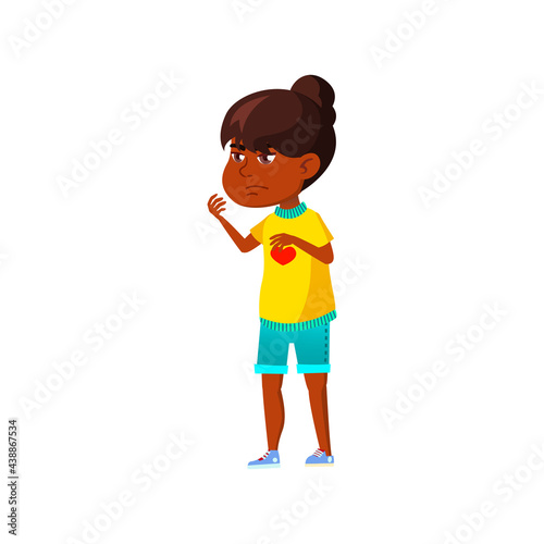 displeased girl calling sister from playground cartoon vector. displeased girl calling sister from playground character. isolated flat cartoon illustration