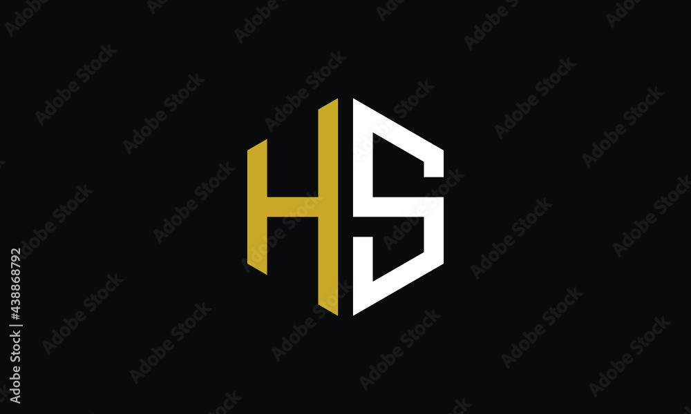 HS and SH or H and S Abstract Letter Mark Logo Template for Business HS and SH or H and S Abstract Letter Mark Logo Template for Business