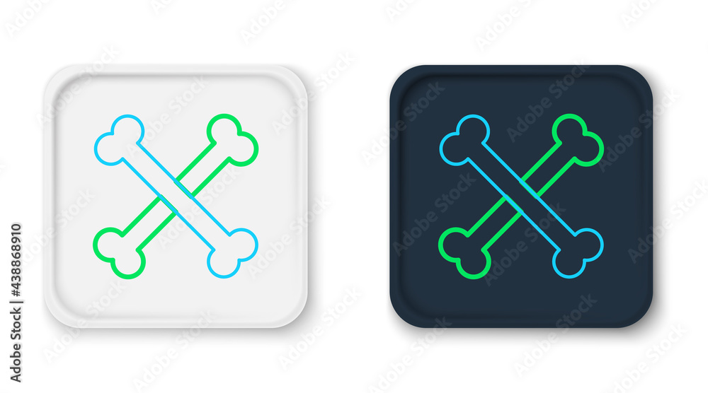 Line Crossed human bones icon isolated on white background. Colorful outline concept. Vector Line Crossed human bones icon isolated on white background. Colorful outline concept. Vector