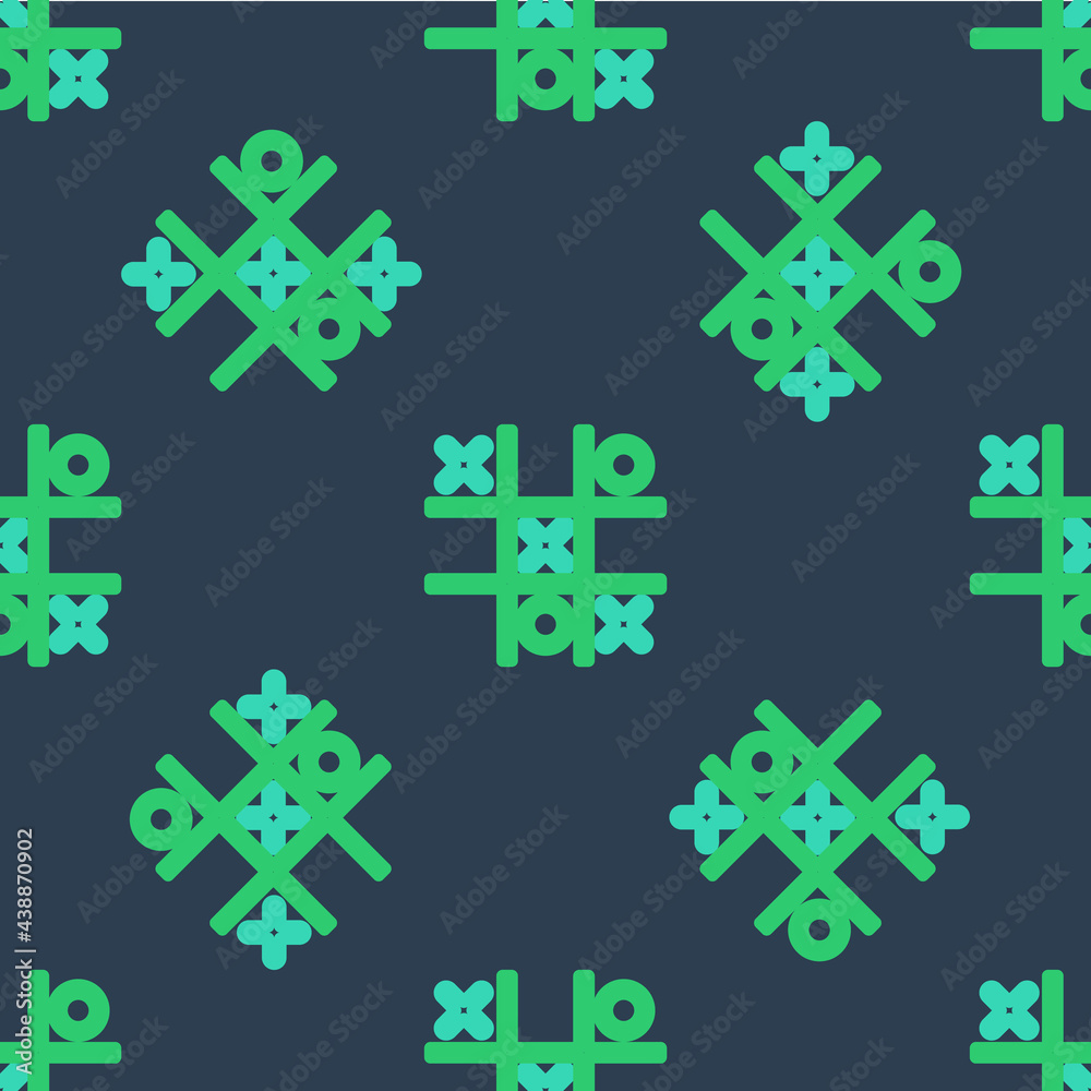 Line Tic tac toe game icon isolated seamless pattern on blue background. Vector Line Tic tac toe game icon isolated seamless pattern on blue background. Vector