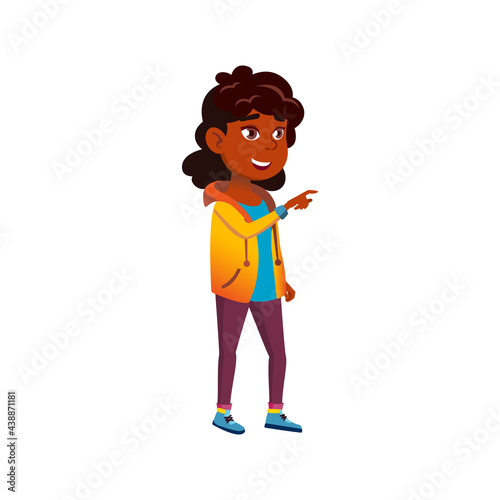 african girl scoffing from girlfriend on playground cartoon vector. african girl scoffing from girlfriend on playground character. isolated flat cartoon illustration