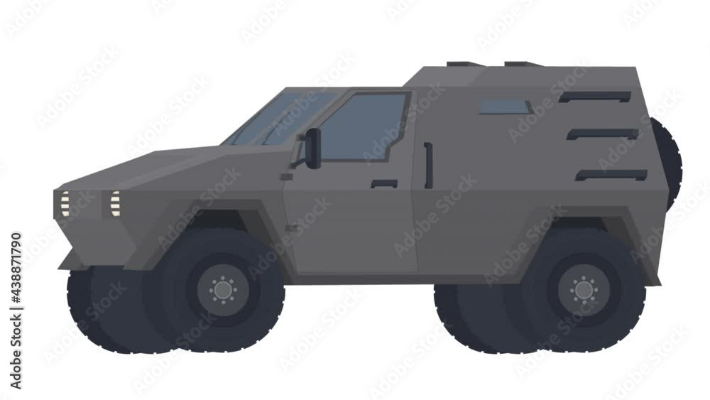 Armored car. Military vehicle animation, alpha channel enabled. Cartoon Armored car. Military vehicle animation, alpha channel enabled. Cartoon